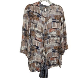 🪞Dainty Hooligan Multicolor Abstract Blouse size S NWT ..